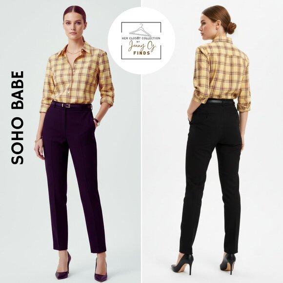 SOHO Babe Camel Yellow Plaid Woven LS Button Shirt JR. Size Large NWT - Picture 1 of 14